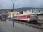 BR 928 695-6 im franzsischen Wissembourg zur Fahrt nach Neustadt(Weinstr) Hbf
